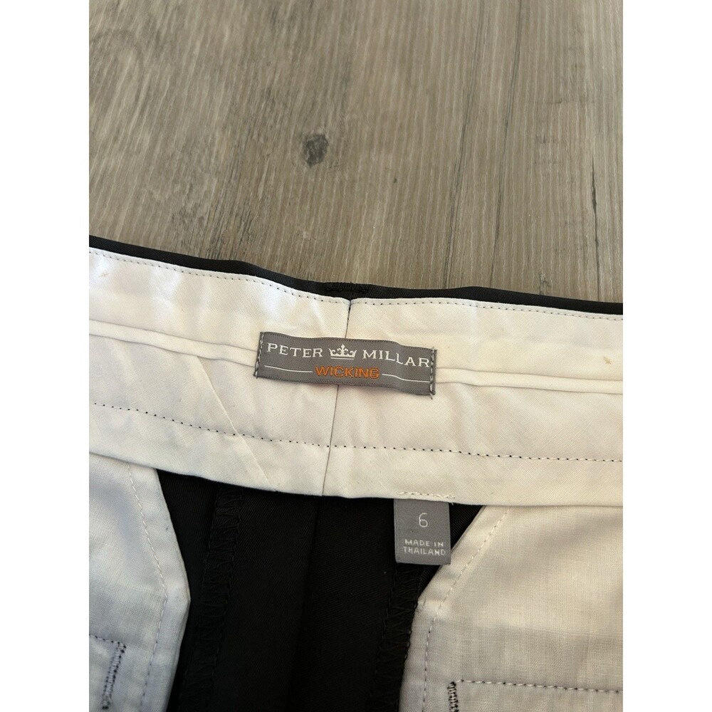 Peter Millar Shorts Women 6 Ladies Black Casual Chino Flat Front Wicking Casual - Picture 5 of 7